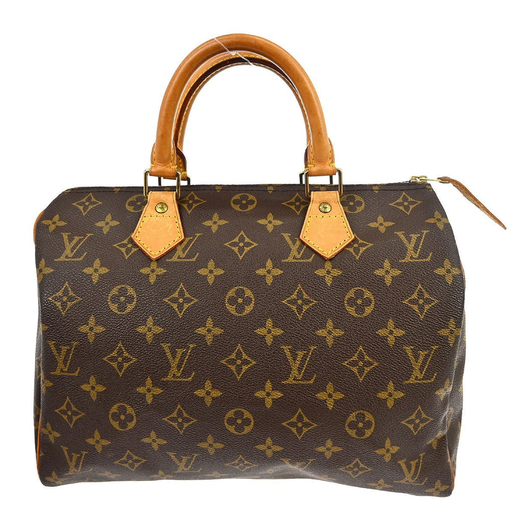 Louis Vuitton Speedy Handbag Monogram Canvas Brown Canvas Handbag ( )