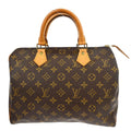 Louis Vuitton Speedy Handbag Monogram Canvas Brown Canvas Handbag ( )