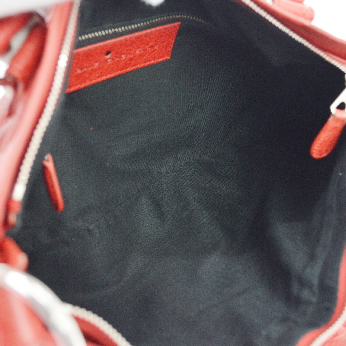 Balenciaga City Giant Studs Bag Leather Red Leather Handbag ( )