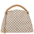Louis Vuitton Artsy Handbag Damier White Canvas Handbag (Authentic  )