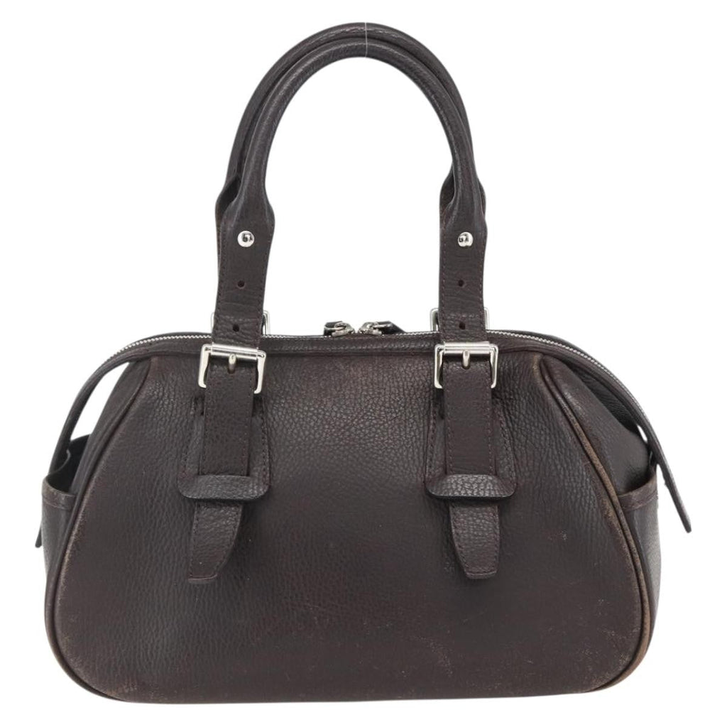Burberry Vintage Handbag Leather Brown Leather Handbag (Authentic  )