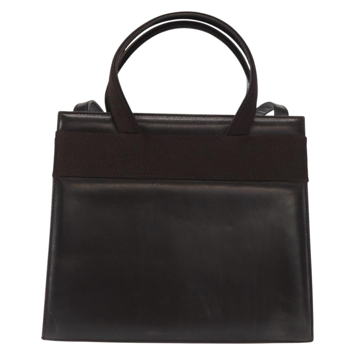 Salvatore Ferragamo Convertible Vara Bow Tote Leather Brown Leather Handbag (Authentic  )