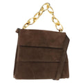 Salvatore Ferragamo Vintage Handbag Suede Brown Suede Handbag (Authentic  )