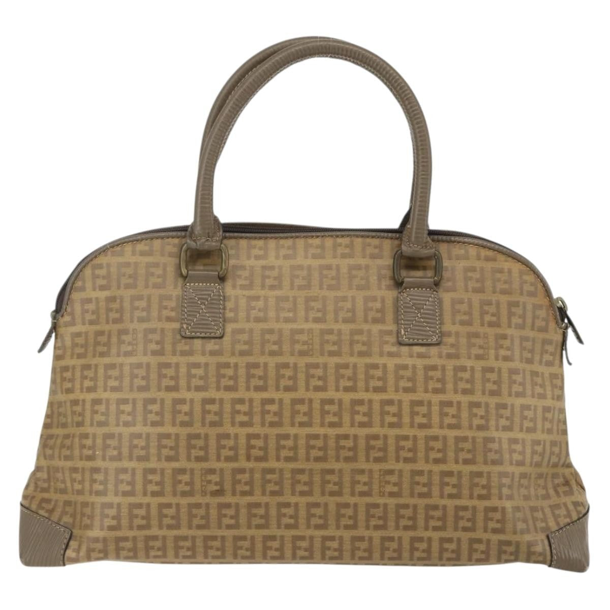 Fendi Zucchino Canvas Brown Canvas Handbag (Authentic  )