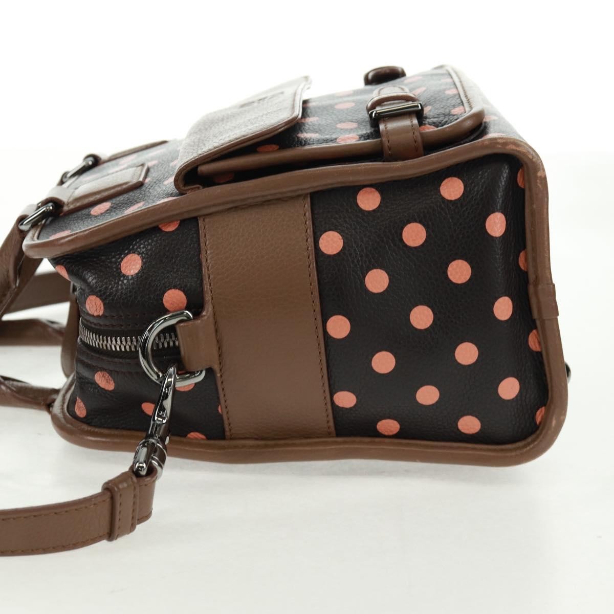 Loewe Cruz Bag Printed Leather Brown Leather Handbag (Authentic  )
