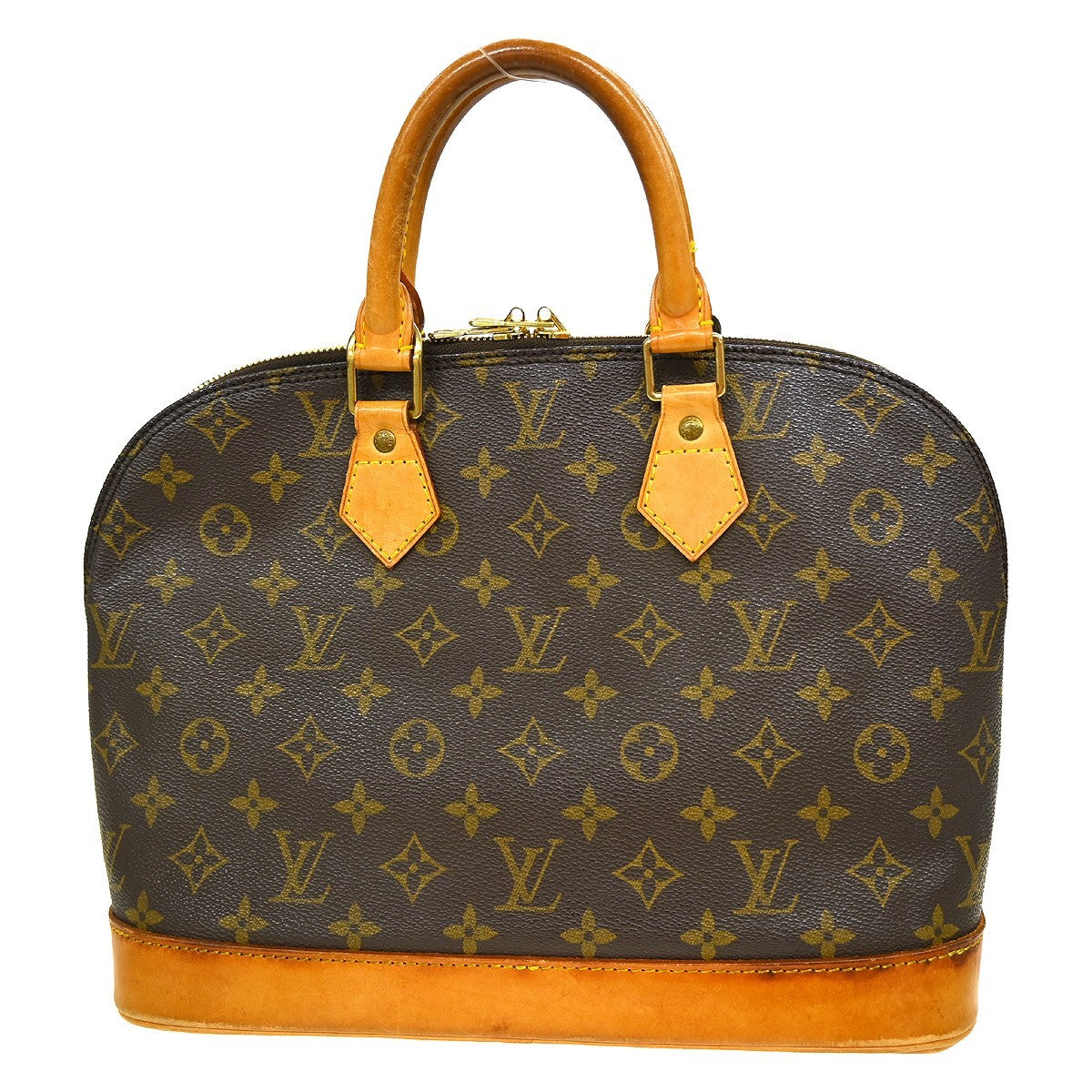 Louis Vuitton Alma Handbag Monogram Canvas Brown Canvas Handbag ( )