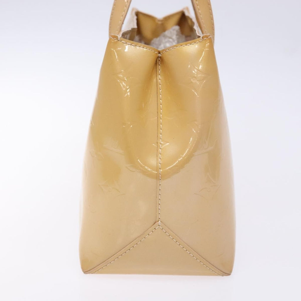 Louis Vuitton Wilshire Handbag Monogram Vernis Beige Patent_Leather Bag (Authentic  )