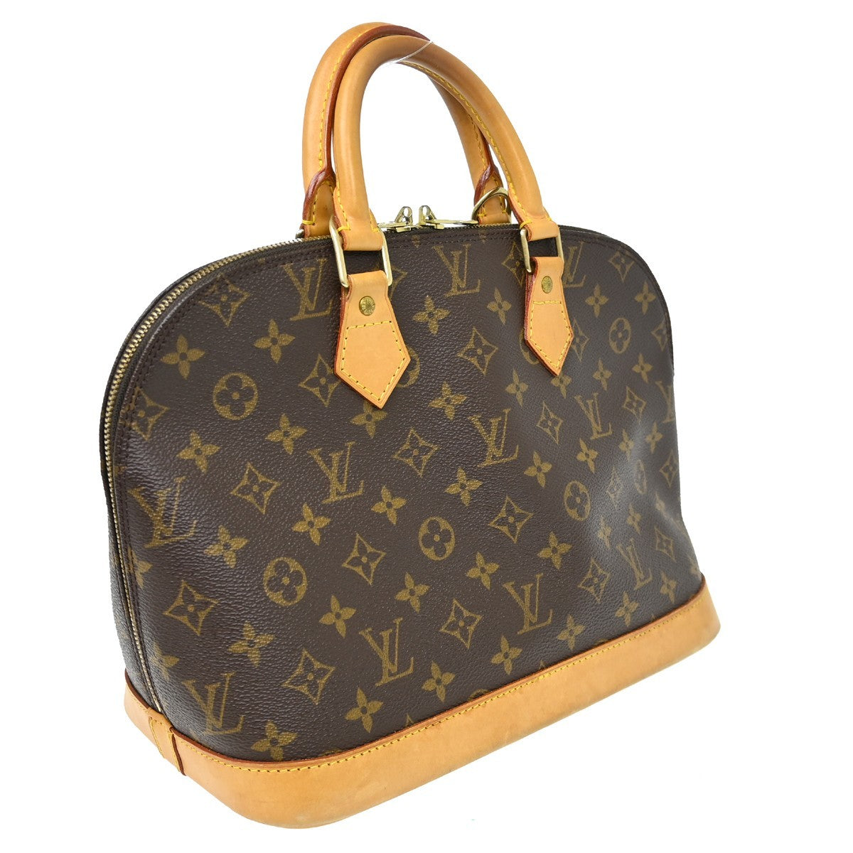 Louis Vuitton Alma Handbag Monogram Canvas Brown Canvas Handbag ( )