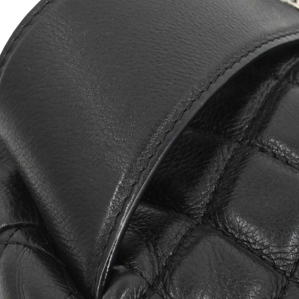 Chanel Bum Bag Leather Black Leather Handbag ( )