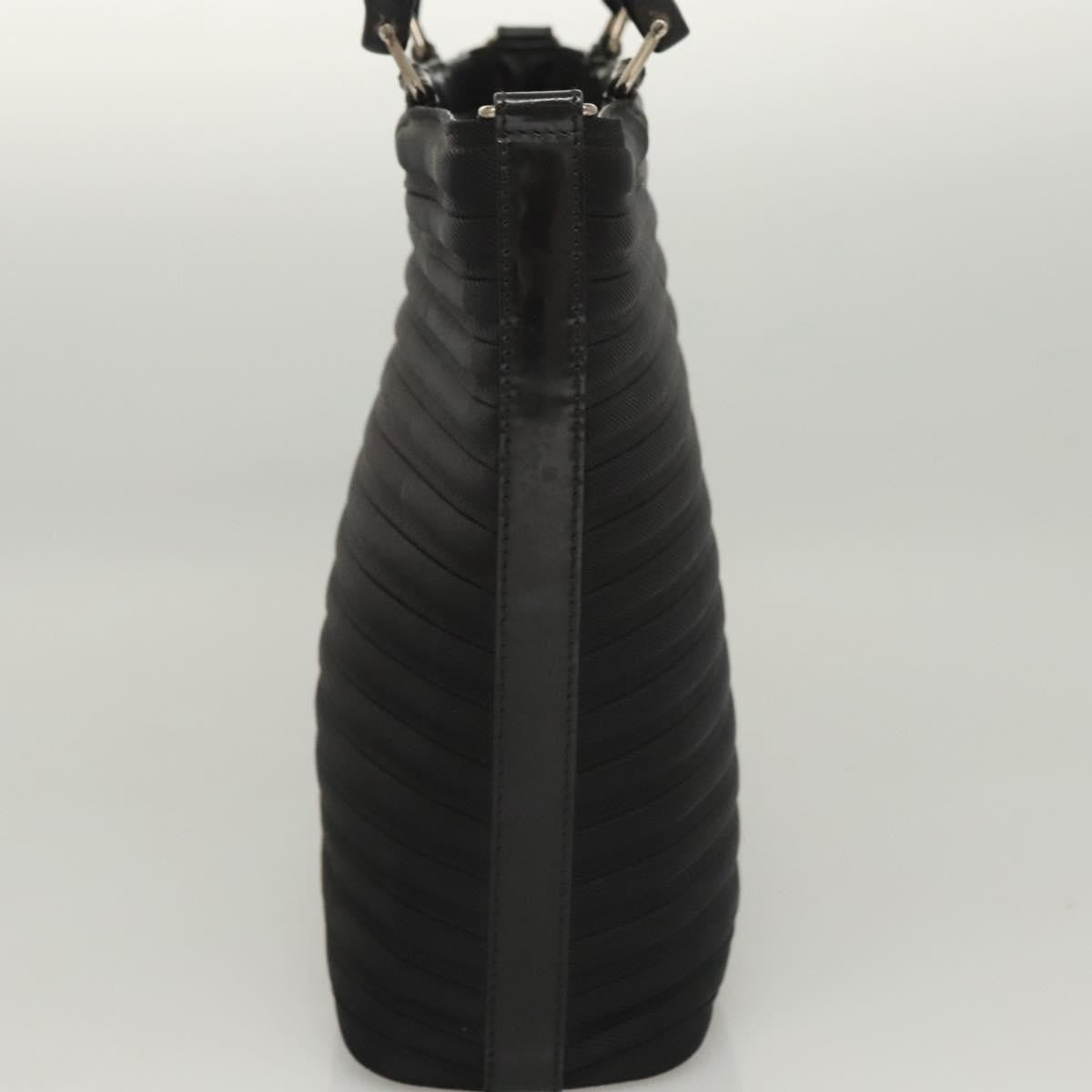 Gucci Vintage Bamboo Handle Bag Nylon Black Nylon Handbag ( )