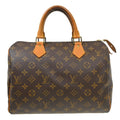 Louis Vuitton Speedy Handbag Monogram Canvas Brown Canvas Handbag ( )