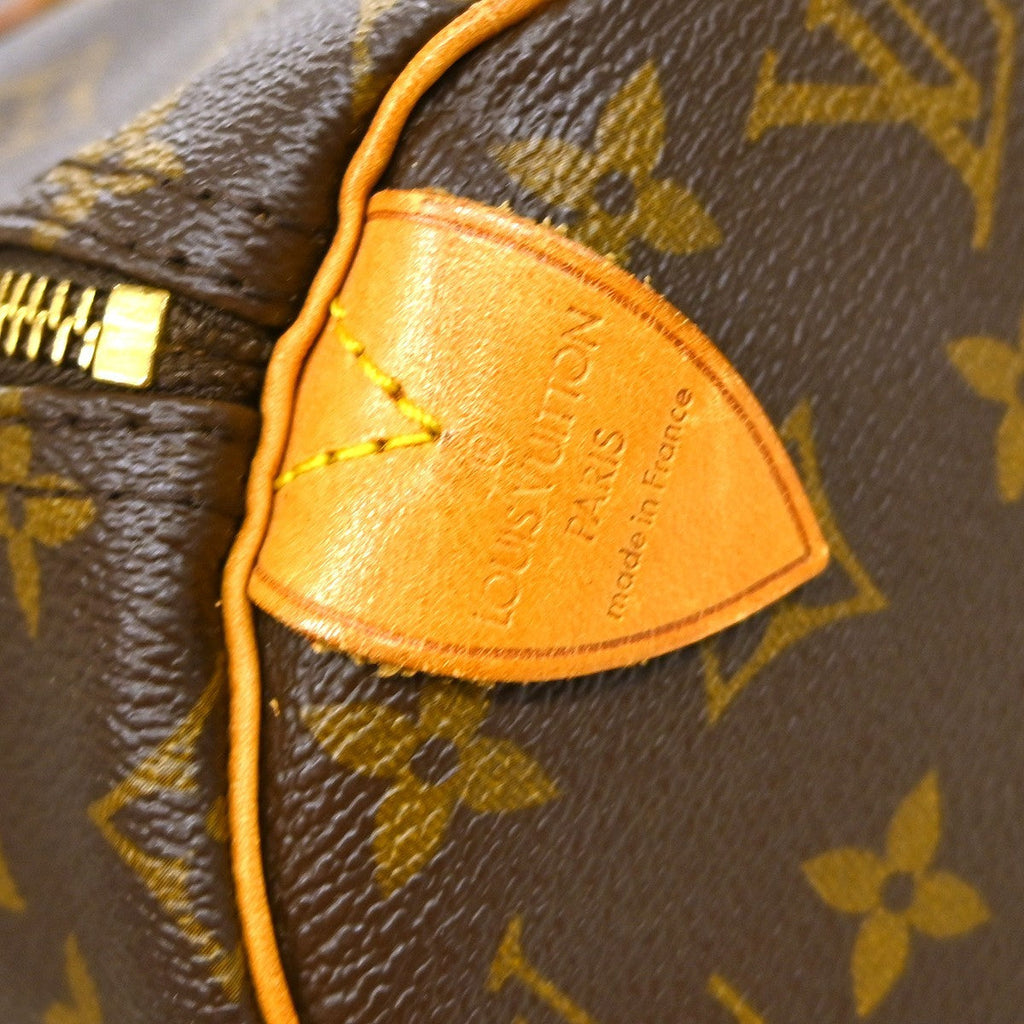 Louis Vuitton Speedy Handbag Monogram Canvas Brown Canvas Handbag ( )