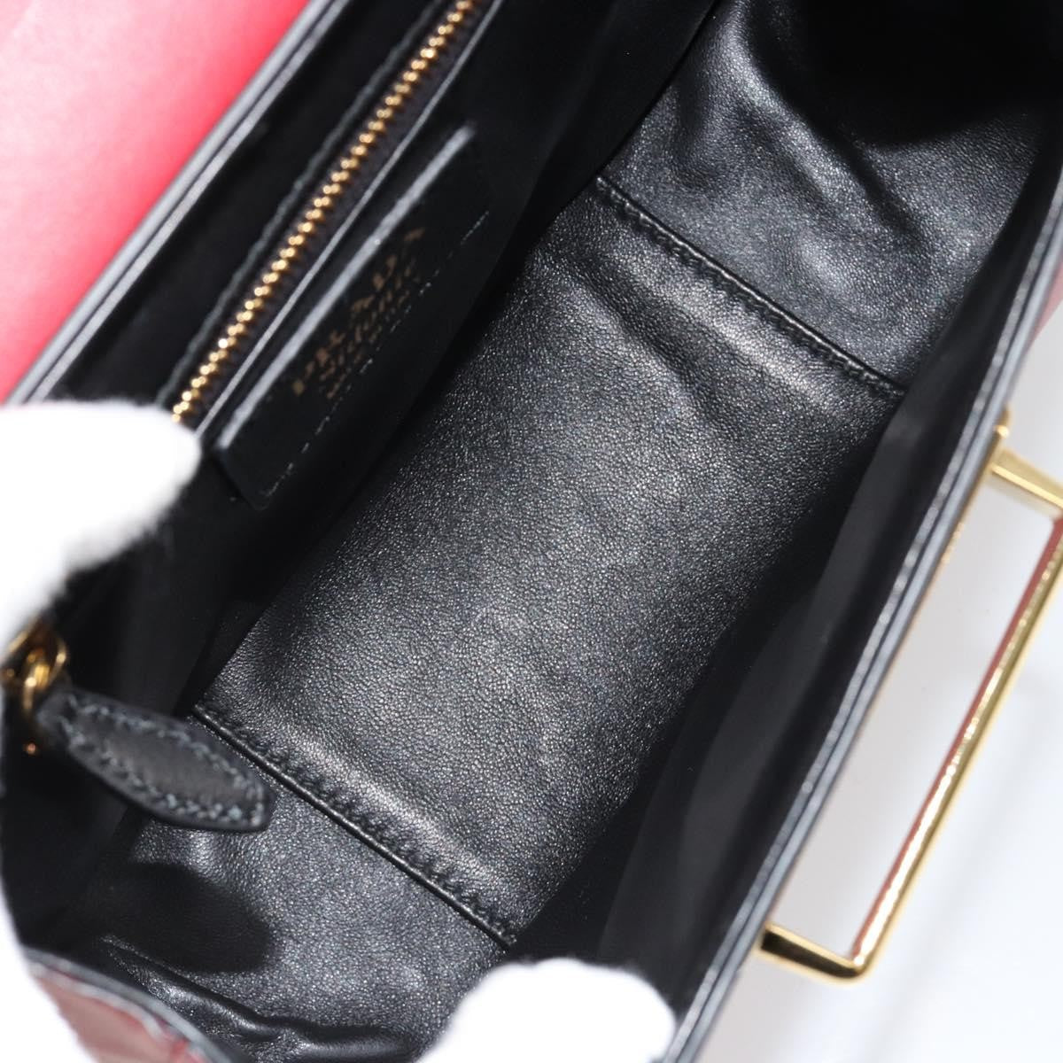 Prada Sidonie Top Handle Bag Saffiano Leather Red Leather Handbag ( )