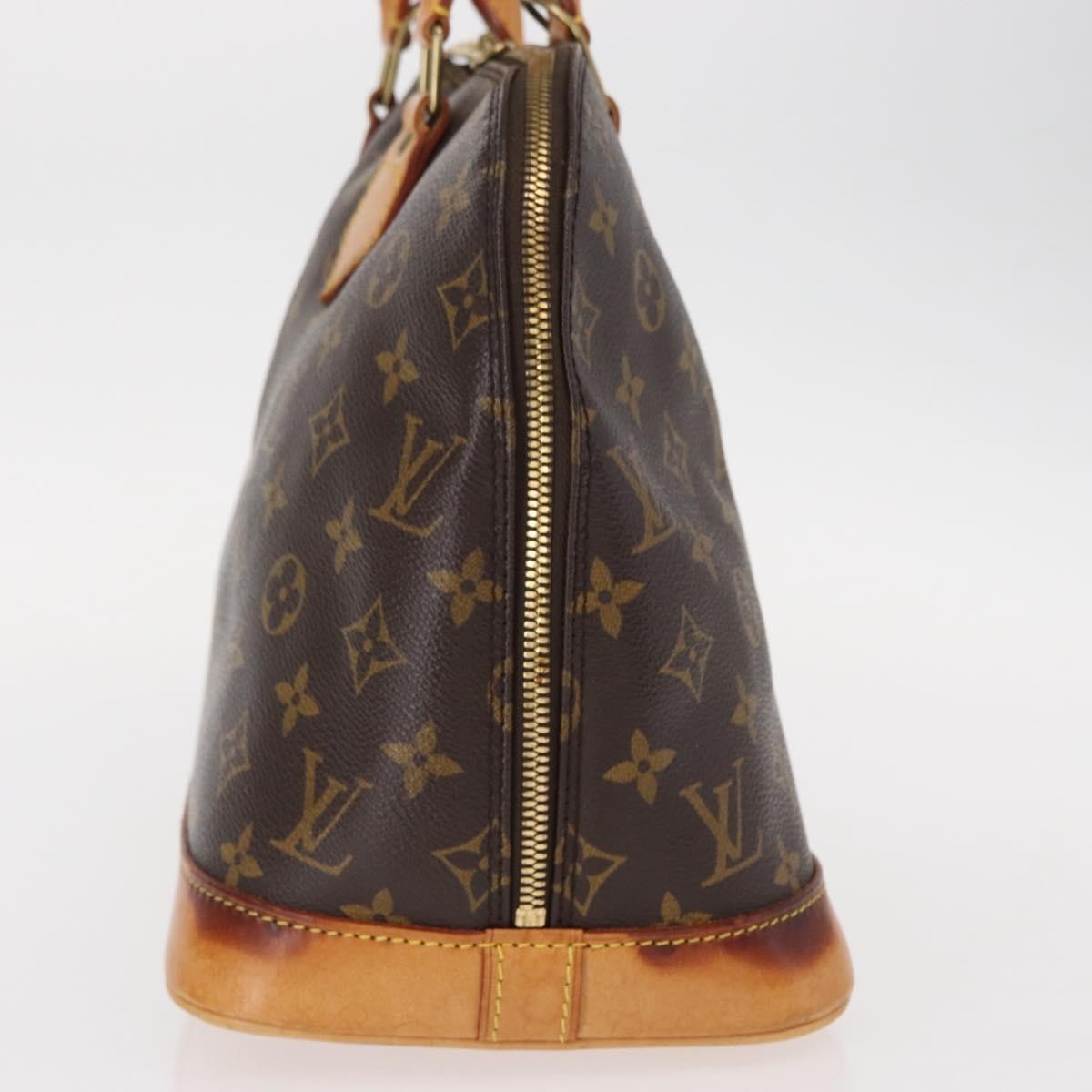 Louis Vuitton Alma Handbag Monogram Canvas Brown Canvas Handbag (Authentic  )