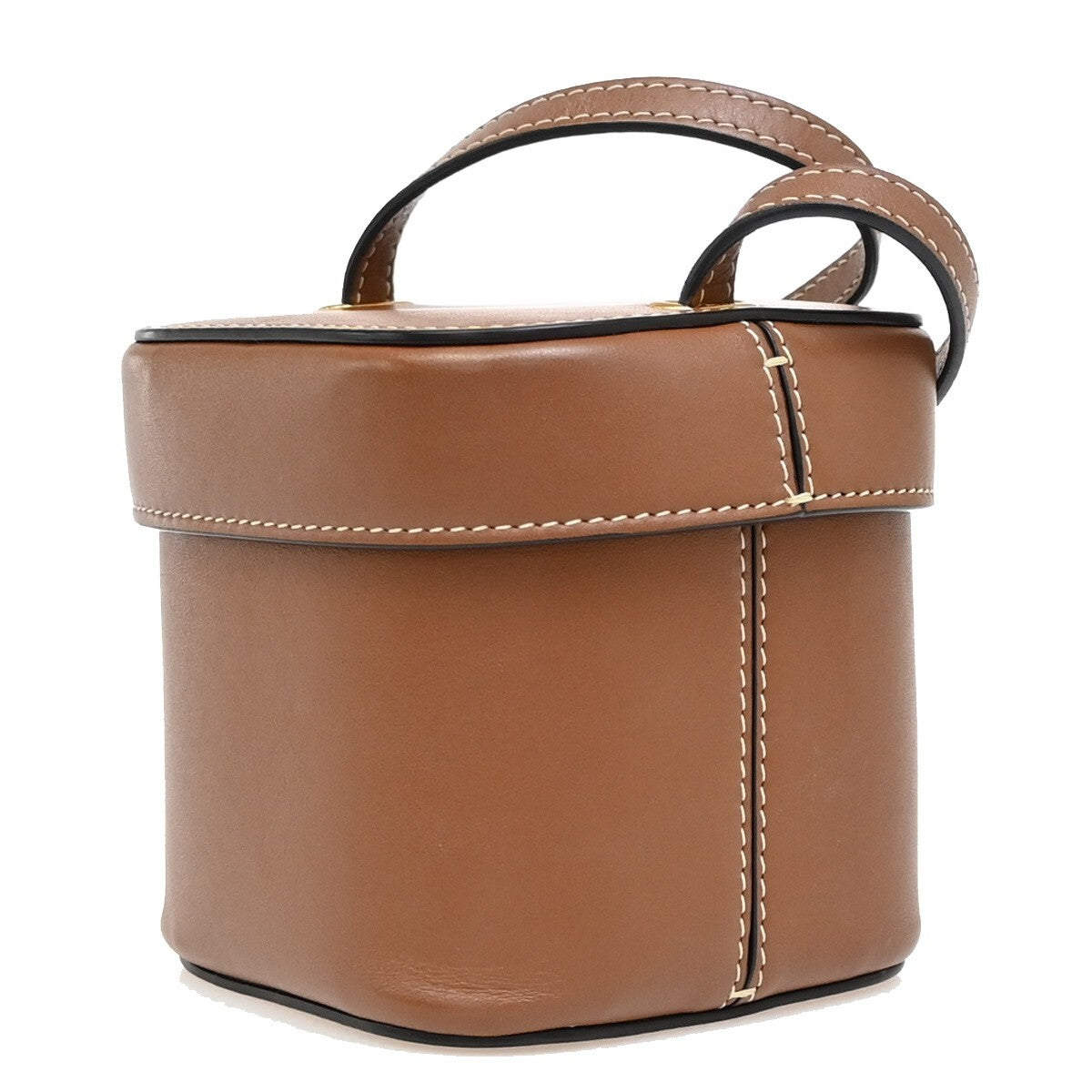 Celine Cuir Triomphe Box Bag Leather Brown Leather Handbag ( )