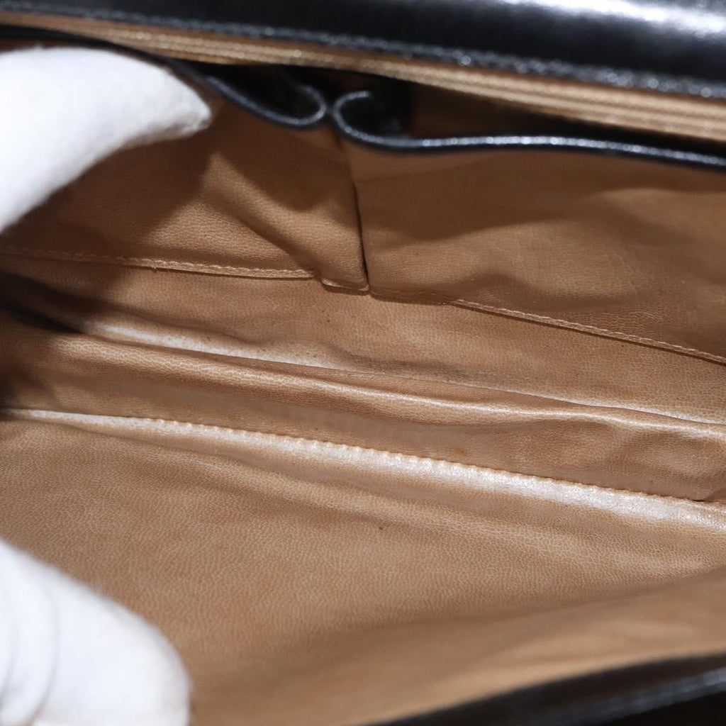 Celine Handbag Leather Black Leather Handbag (Authentic  )