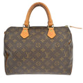 Louis Vuitton Speedy Handbag Monogram Canvas Brown Canvas Handbag ( )