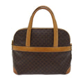 Celine Vintage Macadam Handbag Canvas And Leather Brown Canvas Handbag (Authentic  )