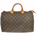 Louis Vuitton Speedy Handbag Monogram Canvas Brown Canvas Handbag ( )