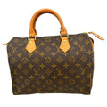 Louis Vuitton Speedy Handbag Monogram Canvas Brown Canvas Handbag ( )