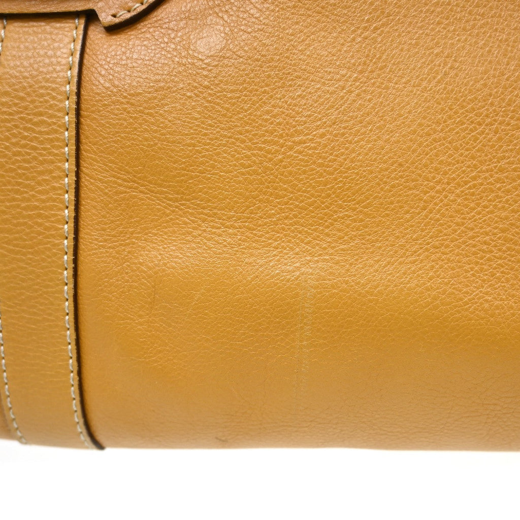 Christian Dior Vintage Boston Bag Leather Brown Leather Handbag ( )