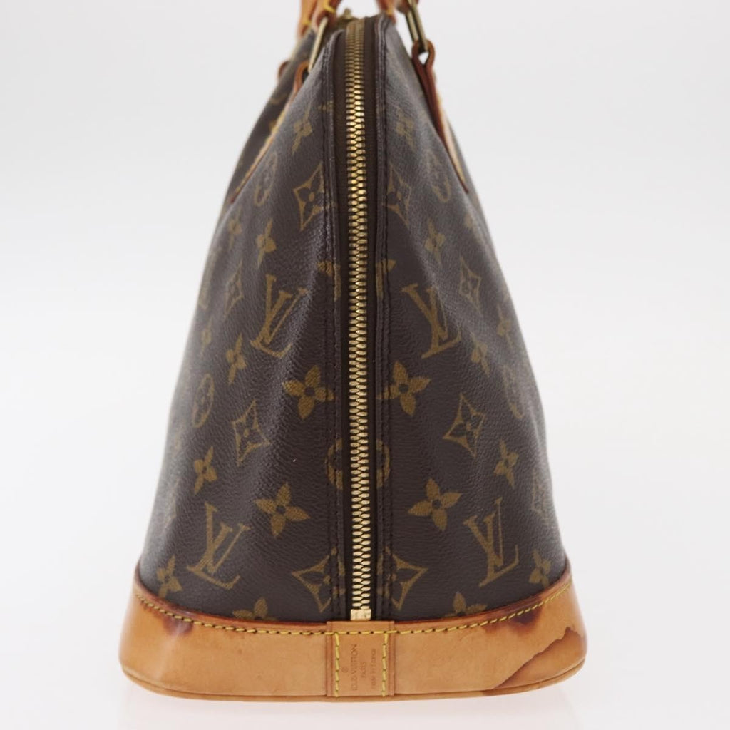 Louis Vuitton Alma Handbag Monogram Canvas Brown Canvas Handbag (Authentic  )