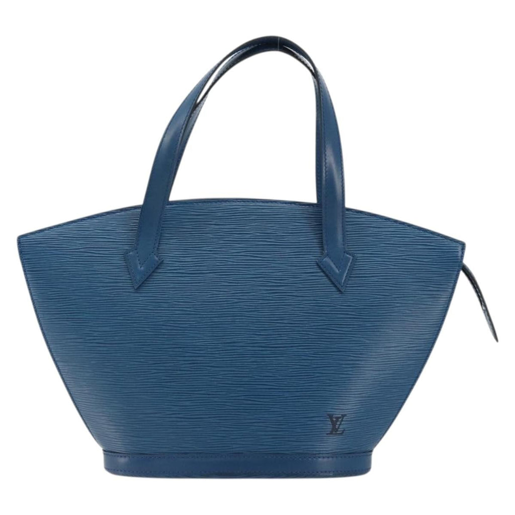 Louis Vuitton Saint Jacques Handbag Epi Leather Blue Leather Handbag (Authentic  )