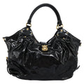 Louis Vuitton L Hobo Surya Leather Black Patent_Leather Handbag ( )