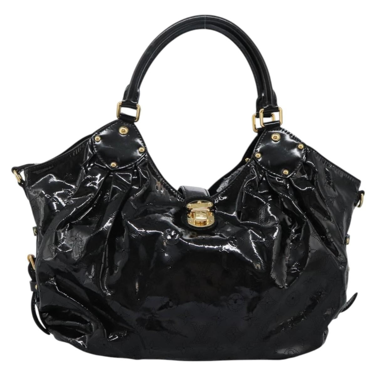 Louis Vuitton L Hobo Surya Leather Black Patent_Leather Handbag ( )