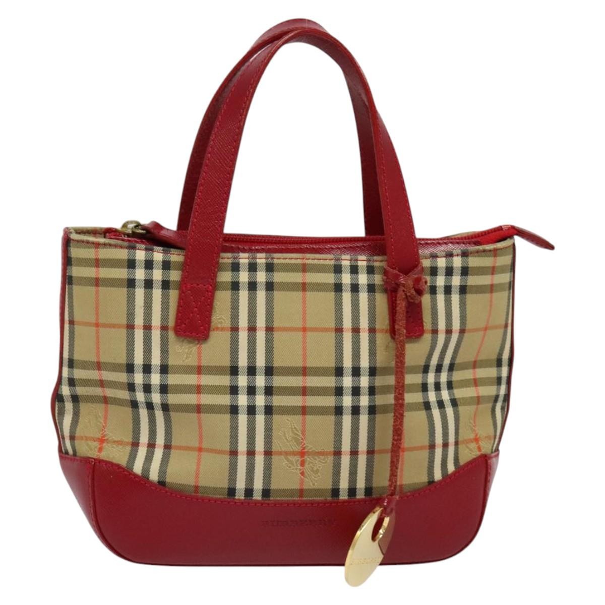 Burberry Nova Check Handbag Nova Check Canvas And Leather Beige Canvas Handbag (Authentic  )