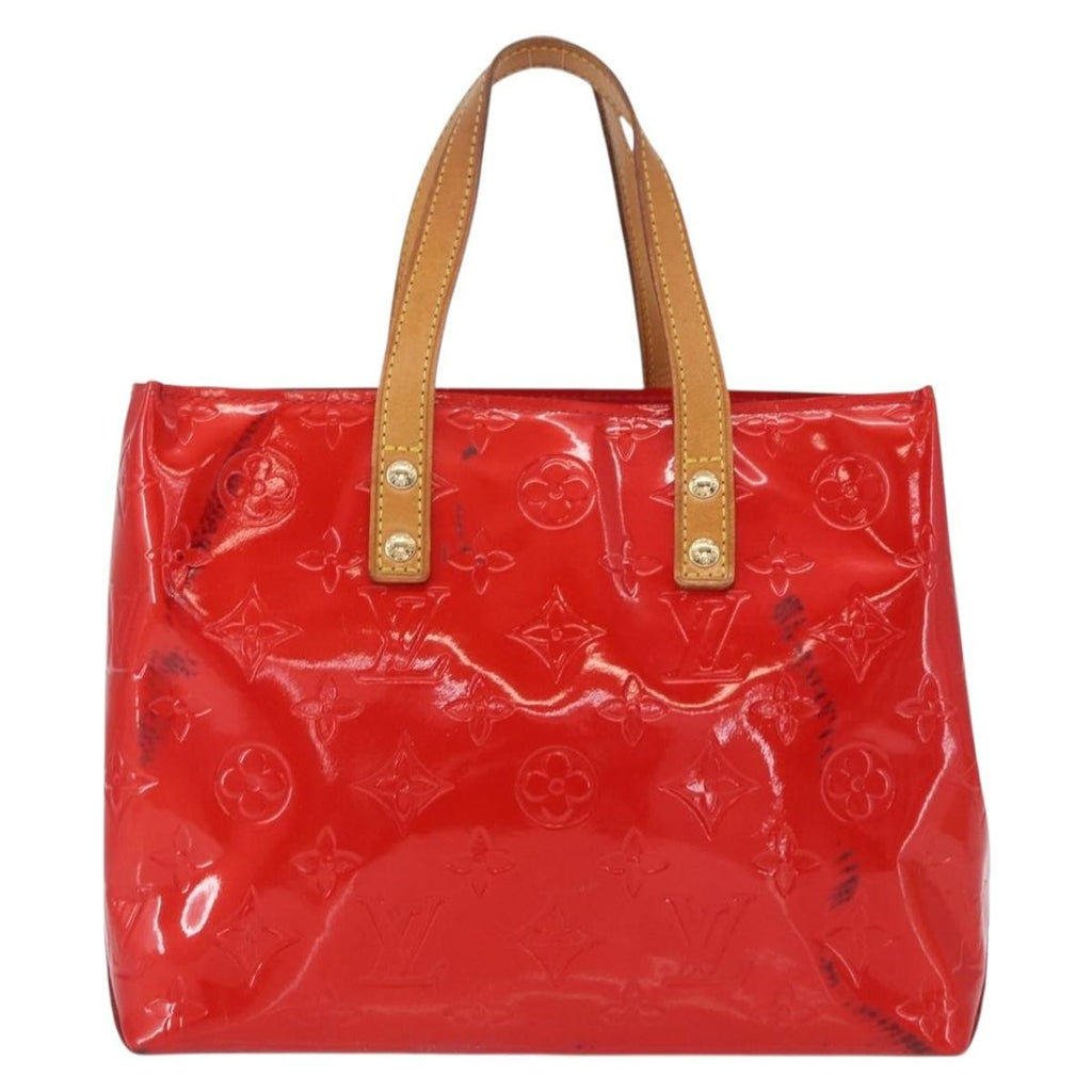 Louis Vuitton Reade Handbag Monogram Vernis Red Patent_Leather Handbag (Authentic  )