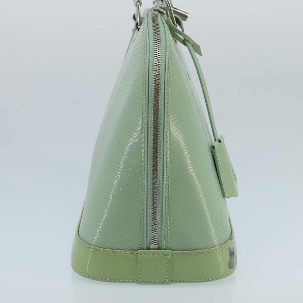 Louis Vuitton Alma Handbag Electric Epi Leather Green Patent_Leather Handbag (Authentic  )
