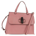 Gucci Bamboo Daily Top Handle Bag Leather Pink Leather Handbag (Authentic  )