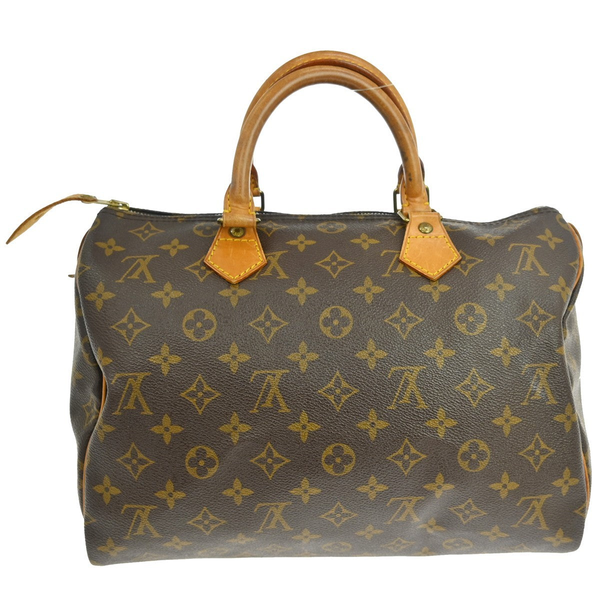 Louis Vuitton Neo Speedy Bag Cuir Orfevre Leather Brown Canvas Handbag ( )