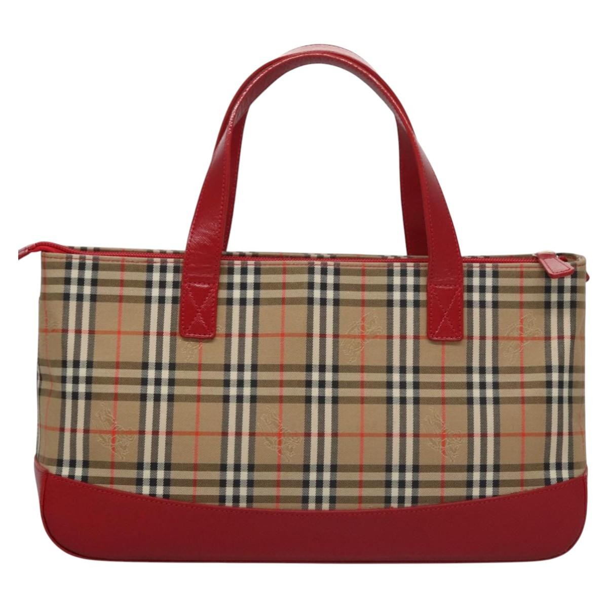 Burberry Nova Check Handbag Nova Check Canvas And Leather Beige Canvas Handbag (Authentic  )