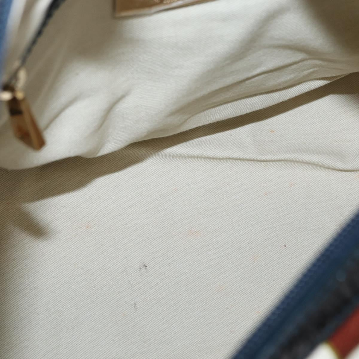 Bally Vintage Handbag Canvas Brown Canvas Handbag (Authentic  )