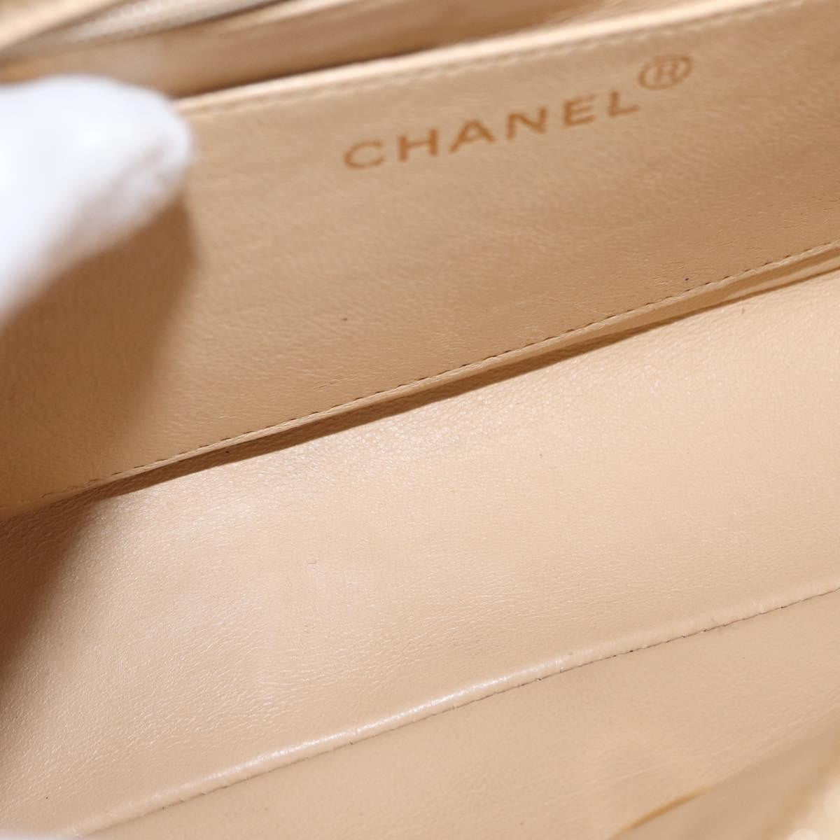 Chanel Vintage Classic Flap Backpack Quilted Lambskin Beige Leather Backpack Bag (Authentic  )