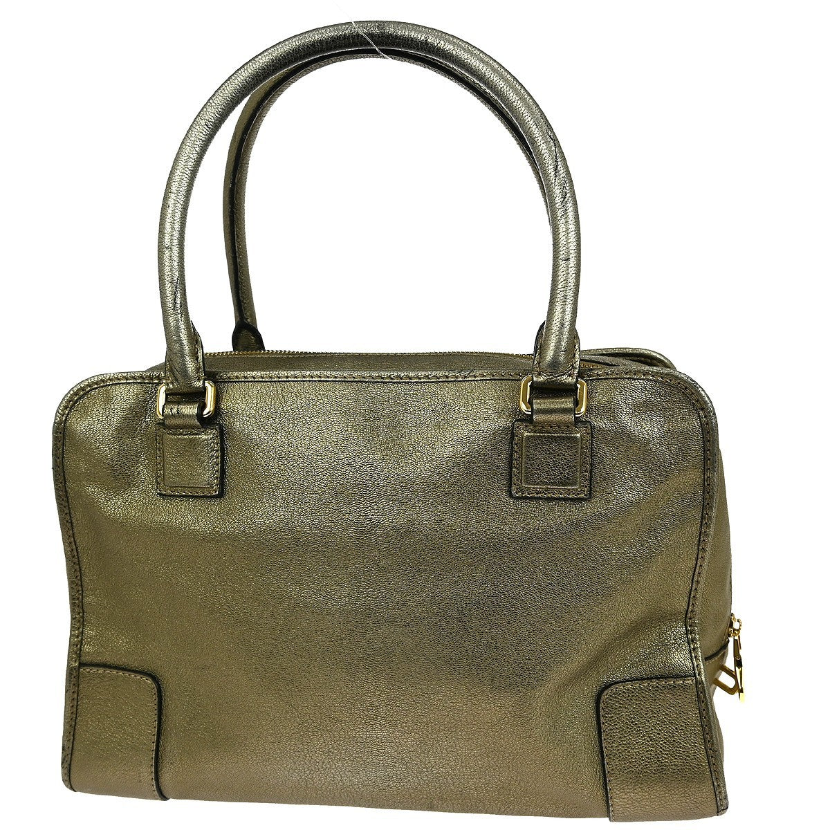 Loewe Amazona Bag Leather Gold Leather Handbag ( )