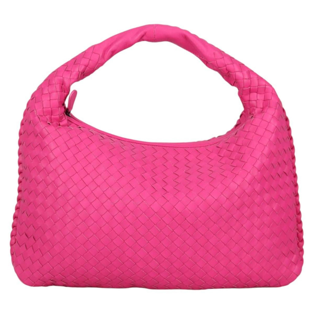 Bottega Veneta Veneta Hobo Intrecciato Nappa Pink Leather Bag (Authentic  )