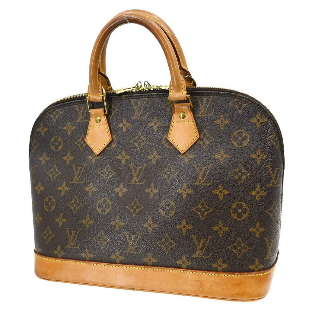Louis Vuitton Alma Handbag Monogram Canvas Brown Canvas Handbag ( )
