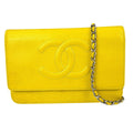 Chanel Wallet On Chain Caviar Yellow Calfskin Handbag ( )