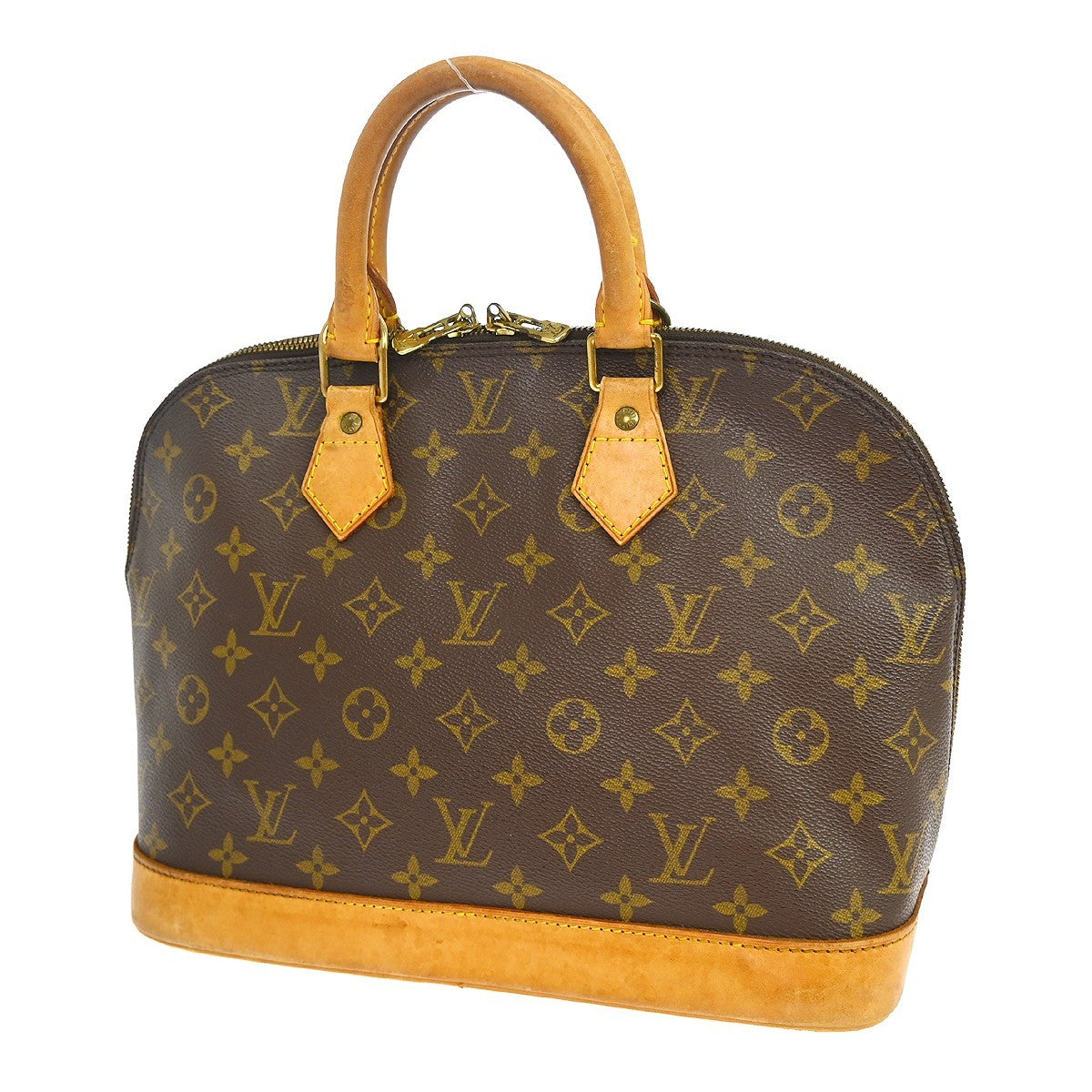 Louis Vuitton Alma Handbag Monogram Canvas Brown Canvas Handbag ( )
