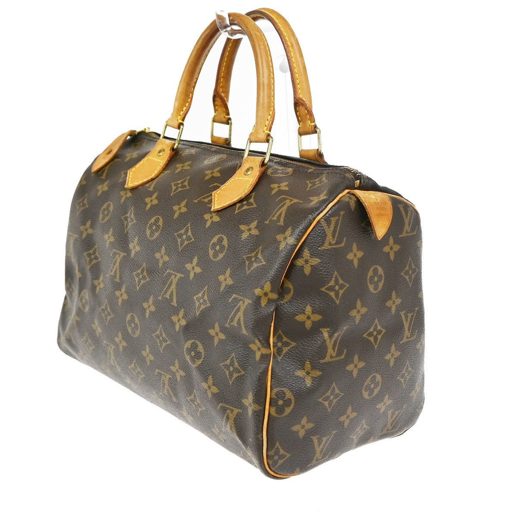 Louis Vuitton Speedy Handbag Monogram Canvas Brown Canvas Handbag ( )