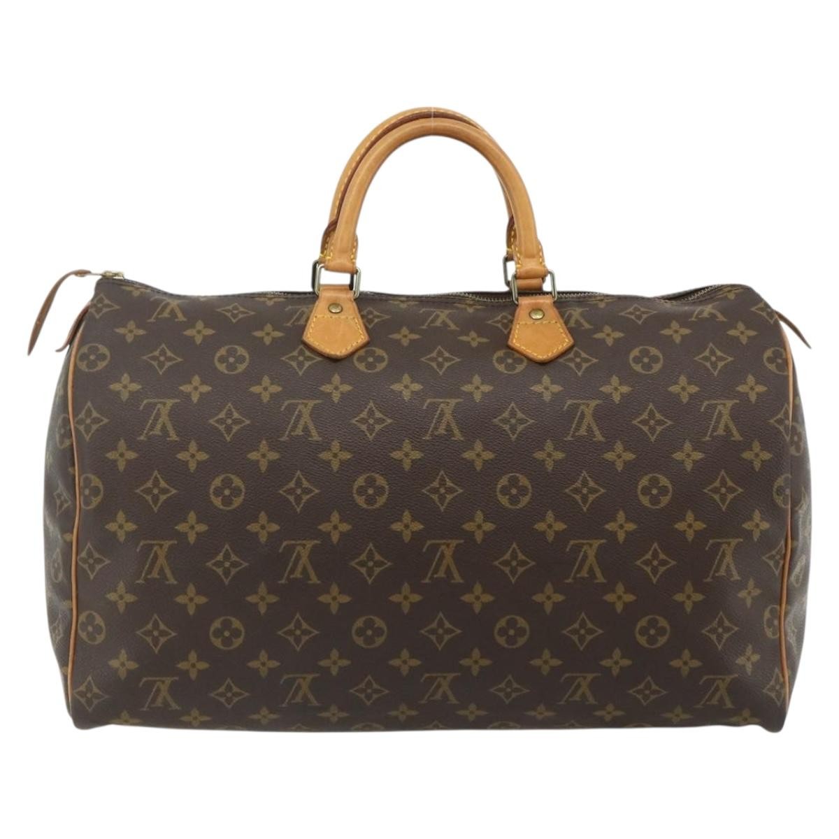 Louis Vuitton Speedy Handbag Monogram Canvas Brown Canvas Handbag ( )