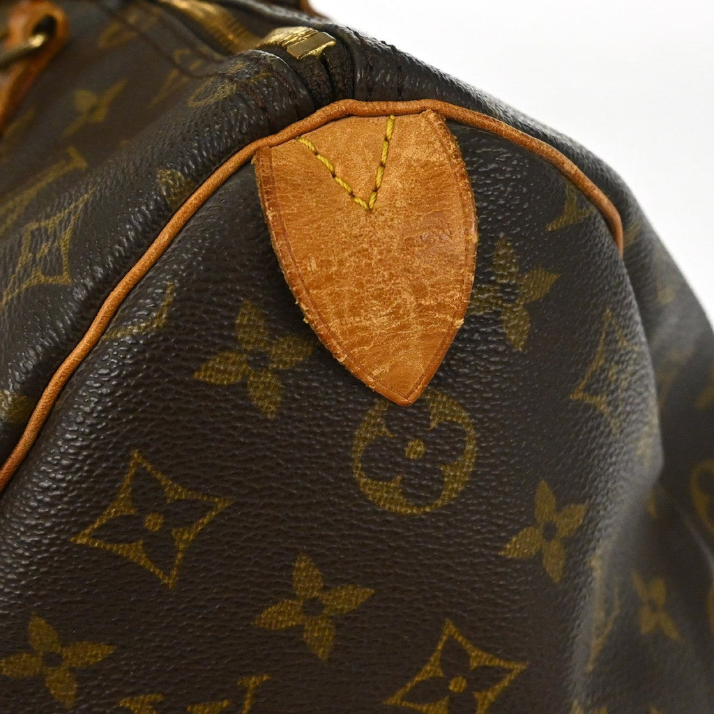 Louis Vuitton Speedy Handbag Monogram Canvas Brown Canvas Handbag ( )