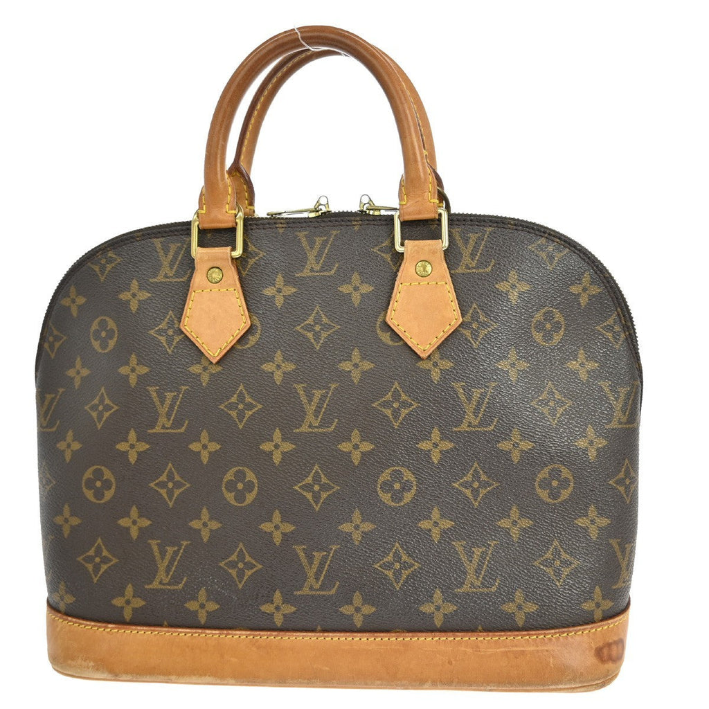 Louis Vuitton Alma Handbag Monogram Canvas Brown Canvas Handbag ( )