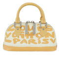 Louis Vuitton Alma Handbag Limited Edition Graffiti Leather Beige Leather Handbag (Authentic  )