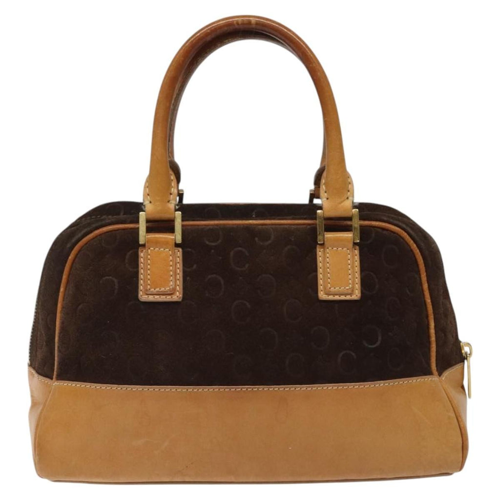 Celine C Macadam Handbag Suede And Leather Brown Suede Handbag (Authentic  )