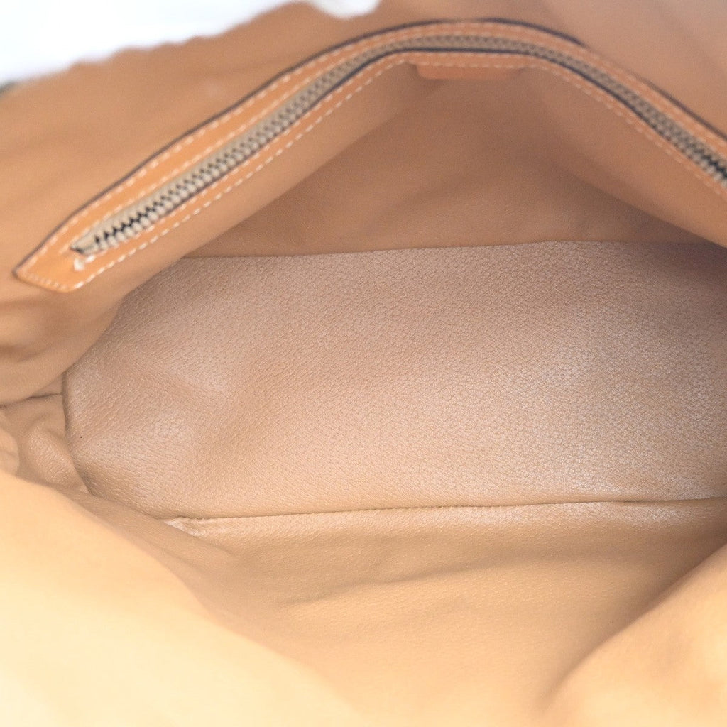 Celine Macadam Handbag Macadam With Leather Brown Pvc Handbag (Authentic  )