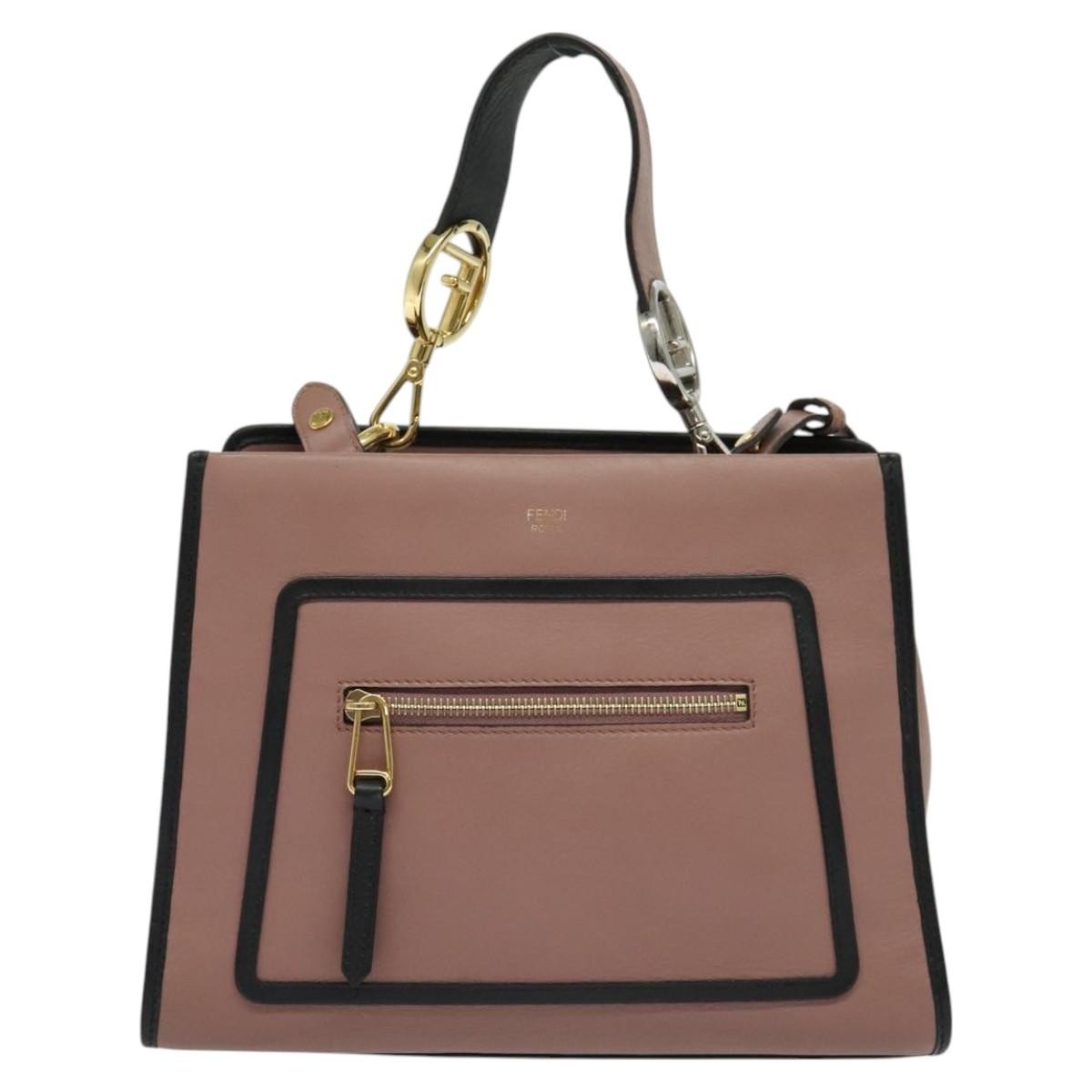 Fendi Runaway Bag Leather Pink Leather Bag (Authentic  )